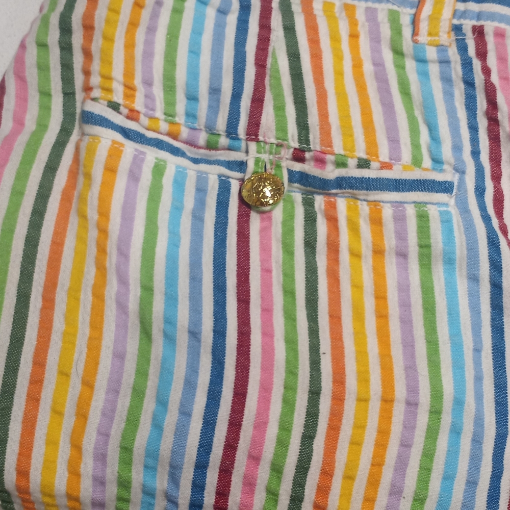 Parish men's multi colored shorts, gold detail, 38